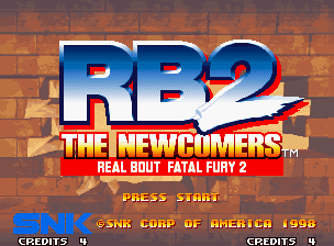 Real Bout Fatal Fury 2 - The Newcomers — écran titre