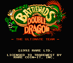 Battletoads And Double Dragon — écran titre
