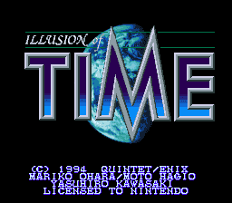 Illusion Of Gaia — écran titre