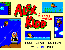 Alex Kidd In Miracle World — écran titre