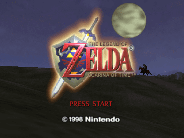 Legend Of Zelda - Ocarina Of Time, The — écran titre