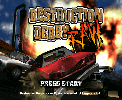 Destruction Derby Raw — écran titre
