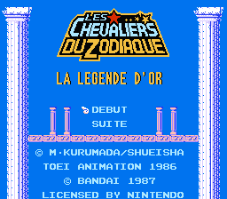 Chevaliers Du Zodiaque - La Légende D'or ,les — écran titre