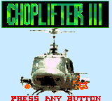 Choplifter 3 — écran titre