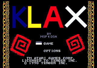 Klax — écran titre