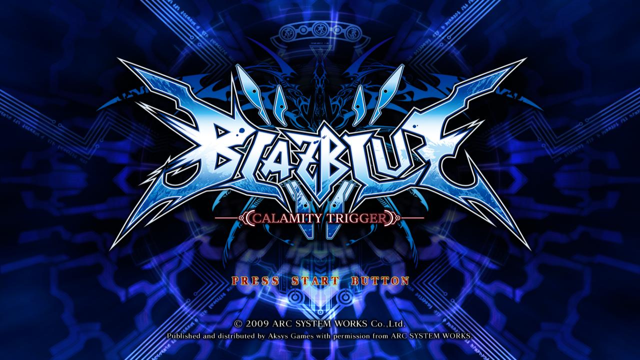 Blazblue - Calamity Trigger — écran titre