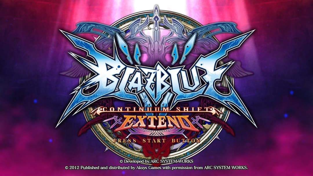 Blazblue - Continuum Shift Extend — écran titre