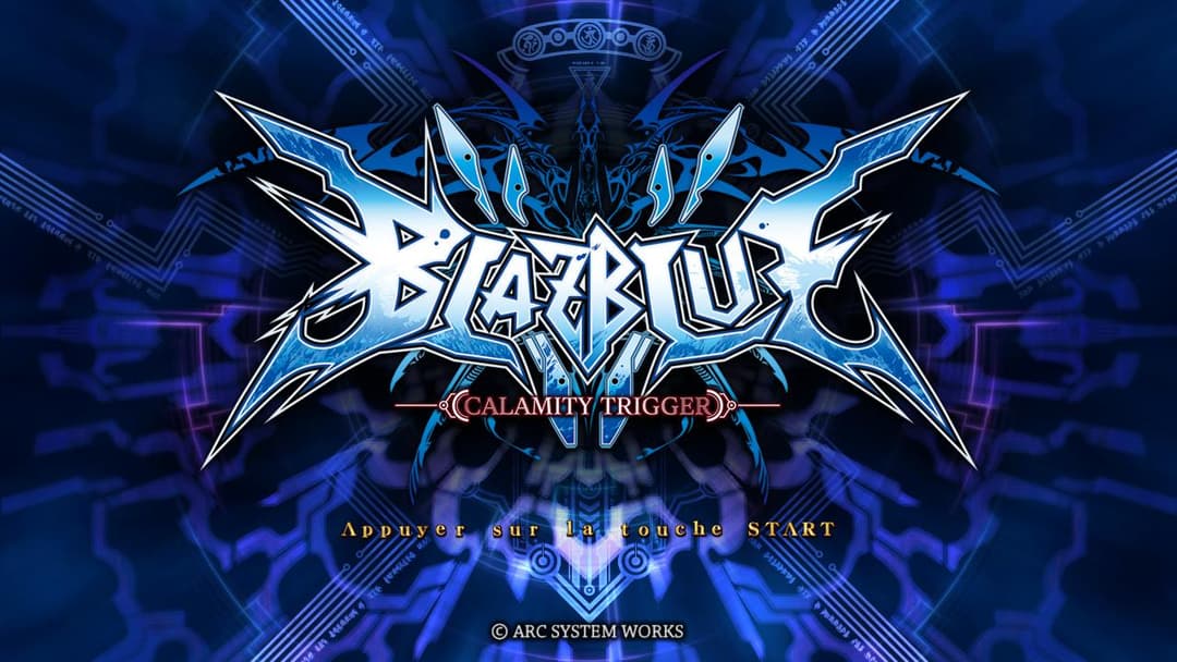 Blazblue - Calamity Trigger — écran titre