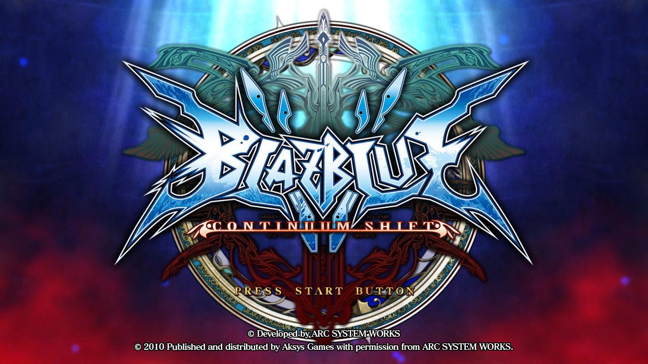 Blazblue - Continuum Shift — écran titre