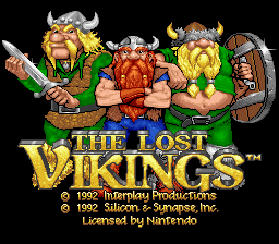 Lost Vikings, The — écran titre