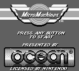 Micro Machines — écran titre