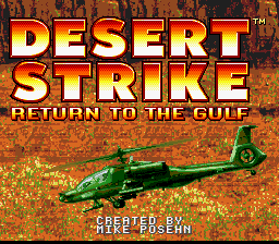 Desert Strike - Return To The Gulf — écran titre