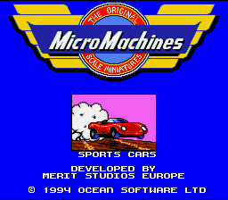 Micro Machines — écran titre