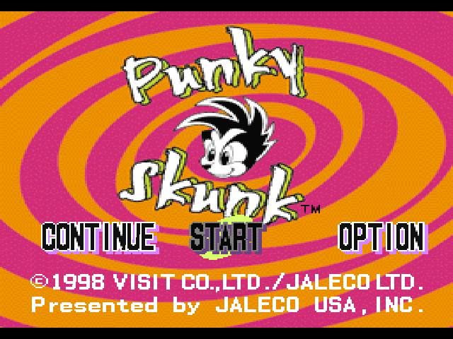 Punky Skunk — écran titre