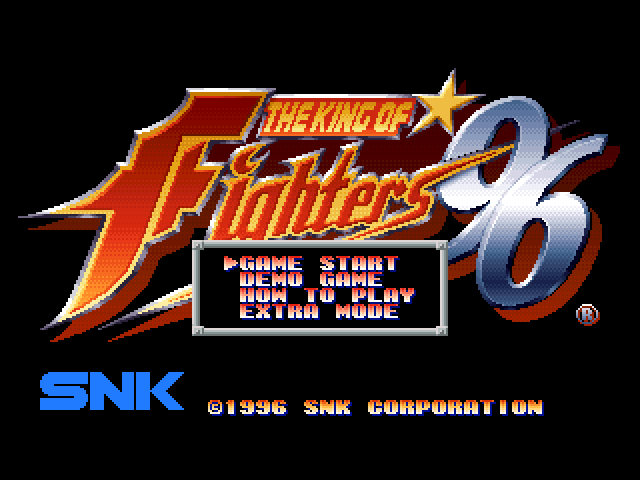 King Of Fighters '96, The — écran titre
