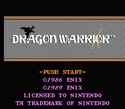Dragon Warrior — écran titre