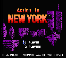 Action In New York — écran titre