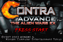 Contra Advance - The Alien Wars Ex — écran titre