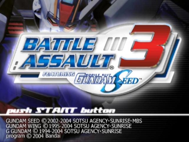 Battle Assault 3 Featuring Gundam Seed — écran titre
