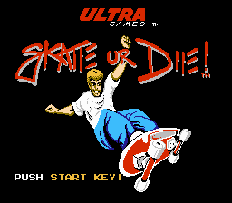Skate Or Die — écran titre