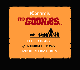 Goonies The — écran titre