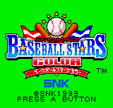 Baseball Stars Color — écran titre