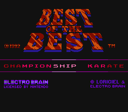 Best Of The Best - Championship Karate — écran titre