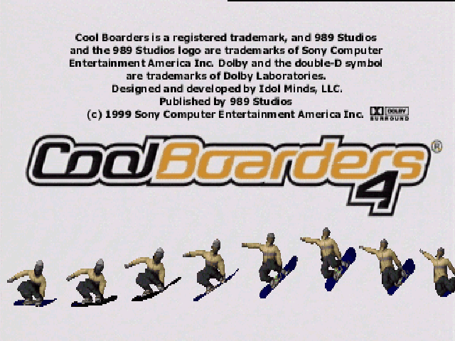 Cool Boarders 4 — écran titre