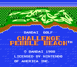 Bandai Golf - Challenge Pebble Beach — écran titre