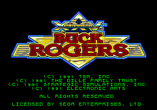 Buck Rogers - Countdown To Doomsday — écran titre