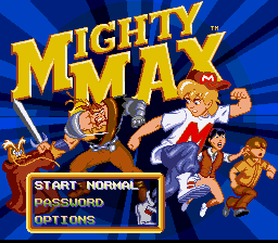 Adventures Of Mighty Max the — écran titre