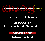 Wizardry 2 - Llylgamyn No Isan — écran titre