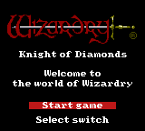 Wizardry 3 - Diamond No Kishi — écran titre