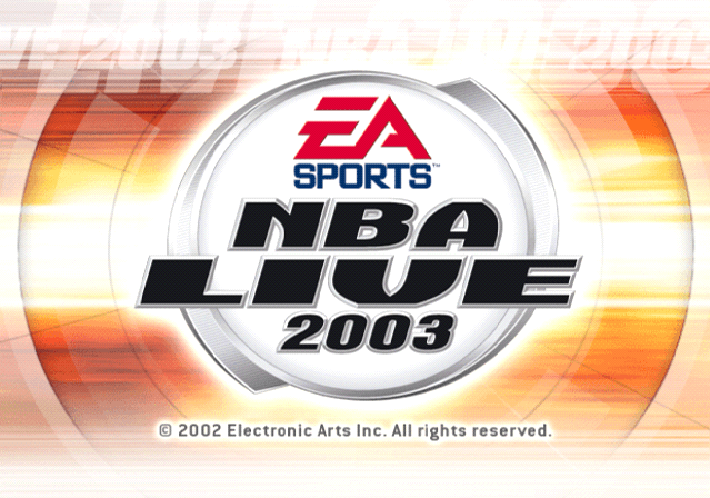 NBA Live 2003 — écran titre