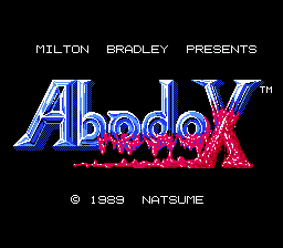 Abadox - The Deadly Inner War — écran titre