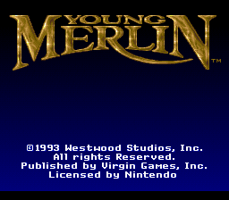 Young Merlin — écran titre
