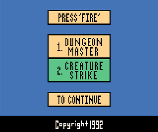 2 Pak Special - Dungeon Master - Creature Strike — écran titre