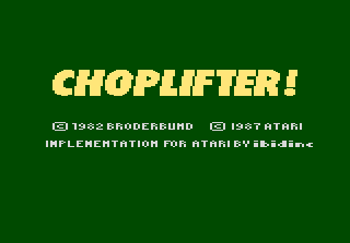Choplifter! — écran titre