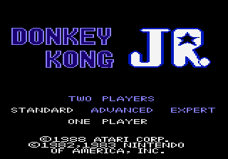 Donkey Kong Junior — écran titre