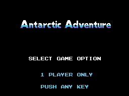 Antarctic Adventure — écran titre