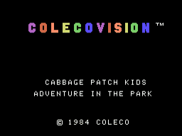 Cabbage Patch Kids Adventures In The Park — écran titre