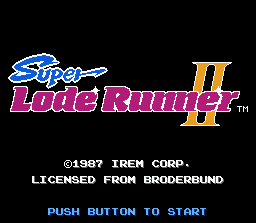 Super Lode Runner 2 — écran titre