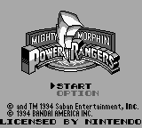 Mighty Morphin Power Rangers — écran titre