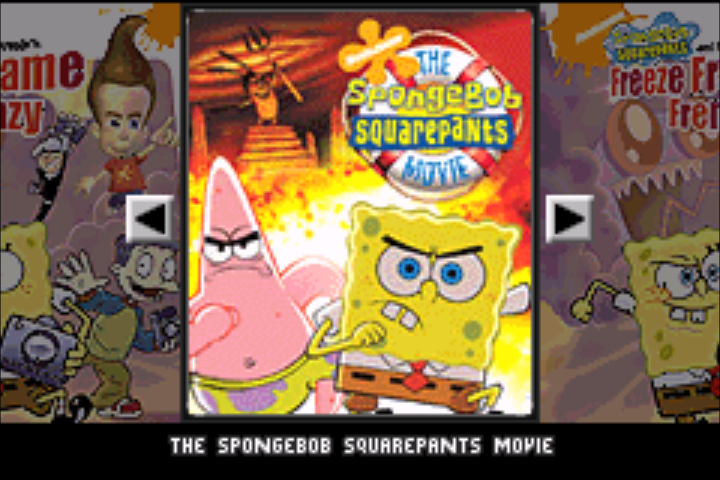 2 Games In 1 - The Spongebob Squarepants Movie + Spongebob Squarepants And Friends In Freeze Frame Frenzy — écran titre