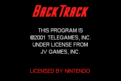 Back Track — écran titre