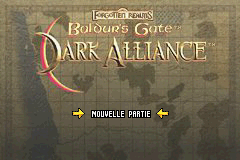 Baldur's Gate - Dark Alliance — écran titre