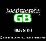 Beatmania GB — écran titre