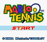 Mario Tennis — écran titre