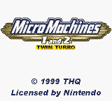 Micro Machines 1 And 2 - Twin Turbo — écran titre