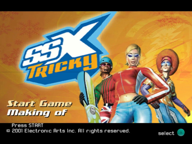 SSX Tricky — écran titre